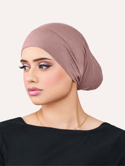 Tube Bamboo Clip-On Hijab Undercap Plum