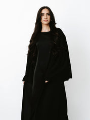 Laila Open Abaya Set - Black