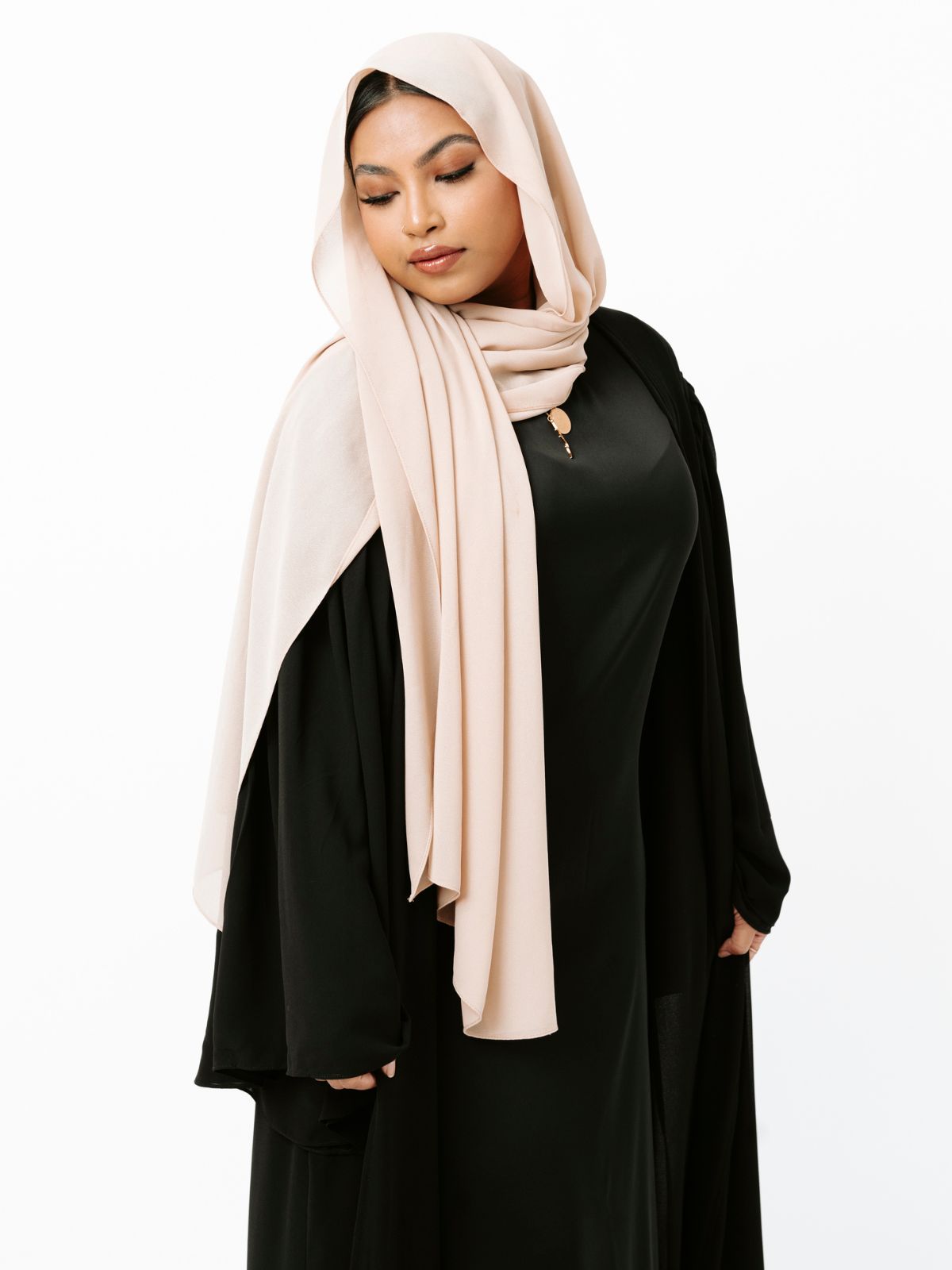 Laila Open Abaya Set - Black
