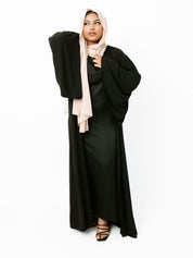Laila Open Abaya Set - Black