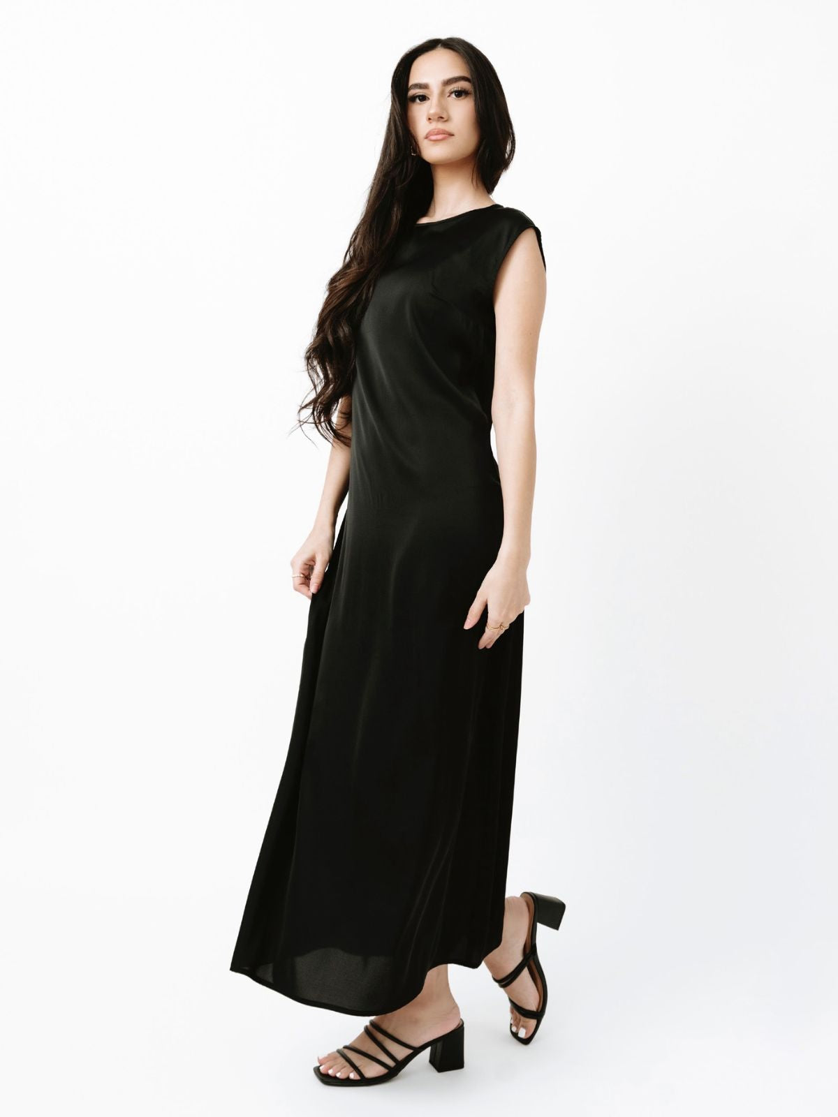 Laila Open Abaya Set - Black