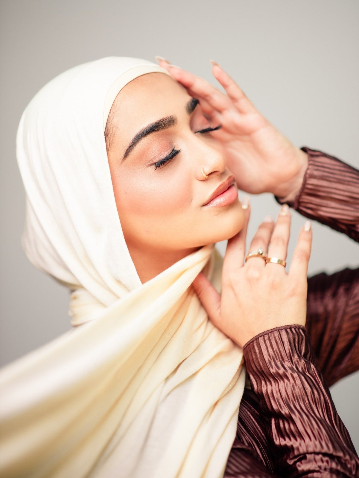 Bamboo Jersey Hijab - Cream â LuxHijabs