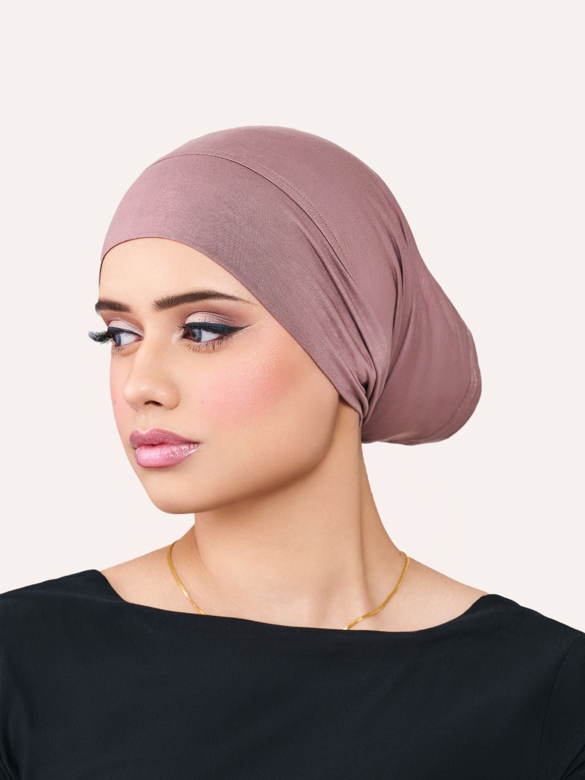 Tube Bamboo Clip-On Hijab Undercap Plum