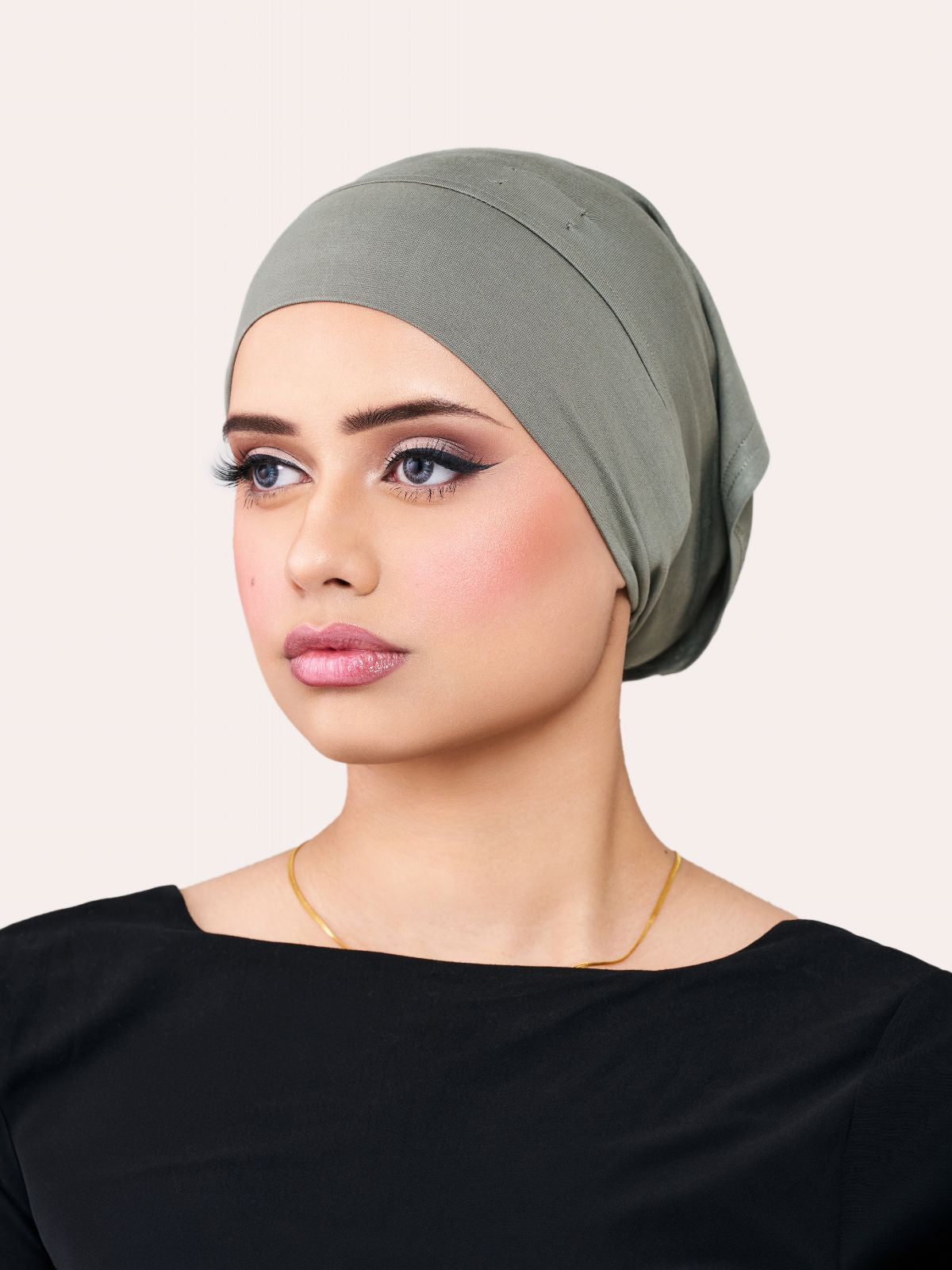 Tube Bamboo Clip-On Hijab Undercap Sage