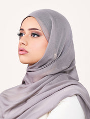 Bamboo Modal Hijab - Gunmetal