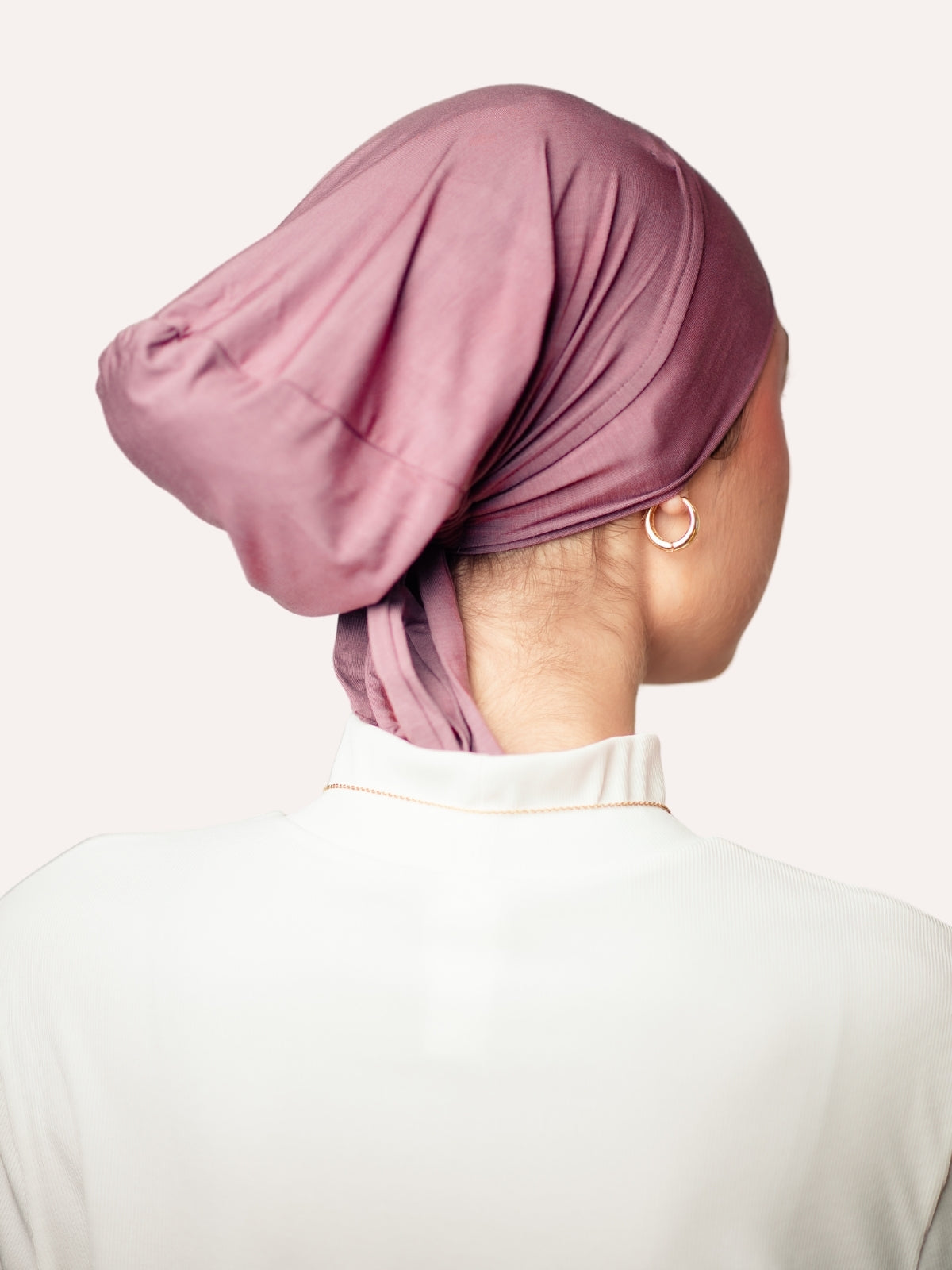 Bamboo Clip-On Hijab Undercap Plum