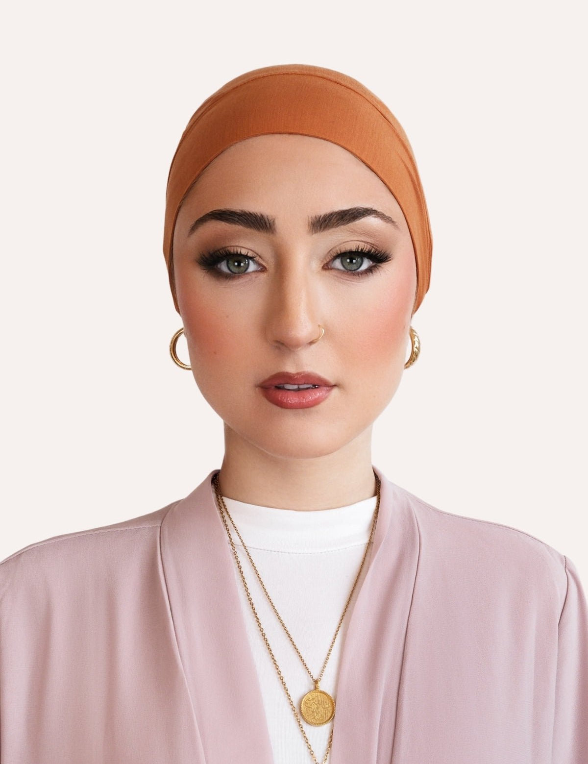 Bamboo Clip - On Hijab Undercap Copper - LuxHijabs