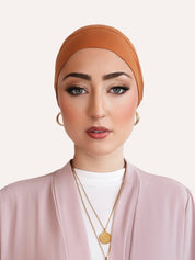 Bamboo Clip - On Hijab Undercap Copper - LuxHijabs