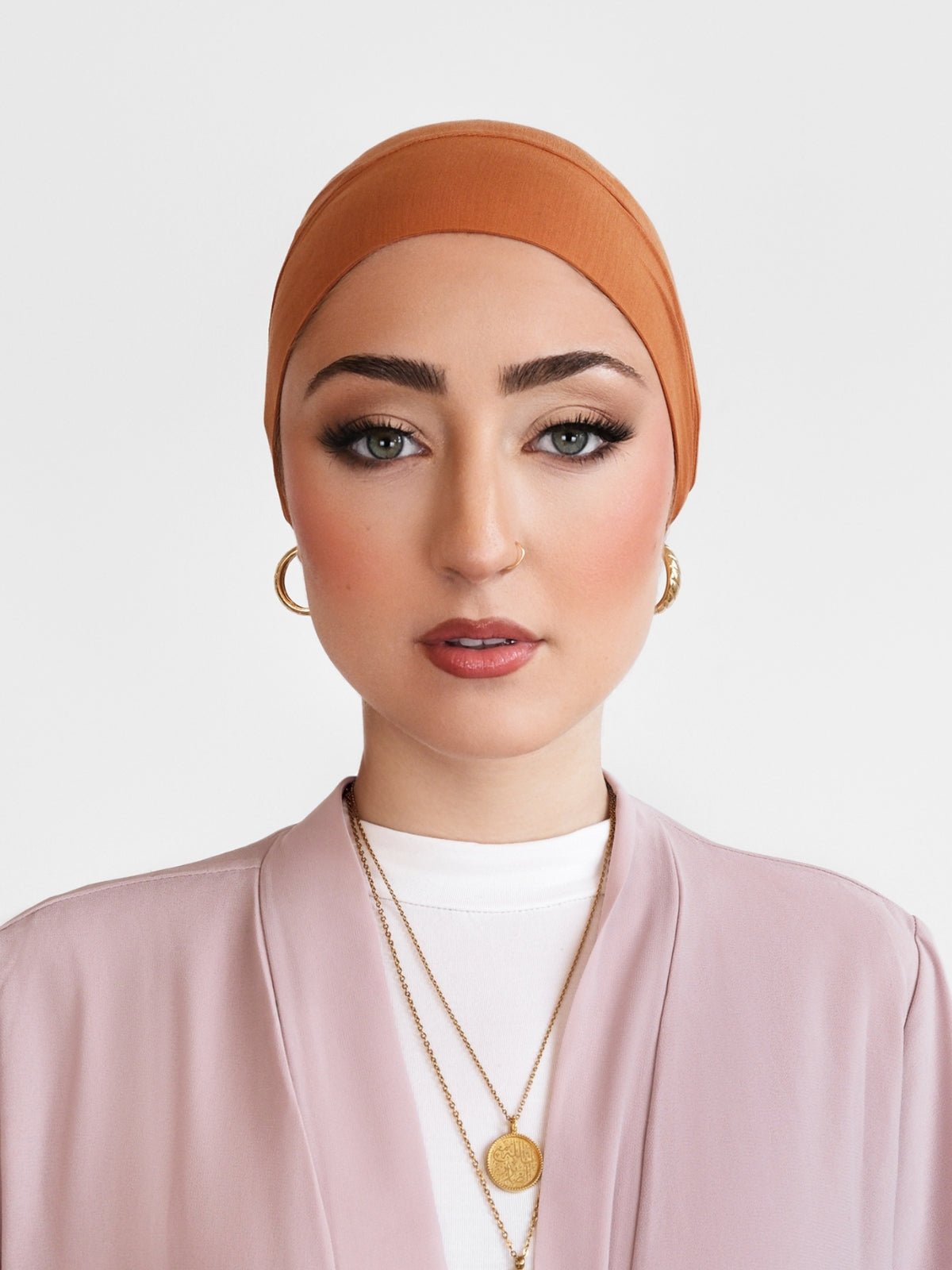 Bamboo Clip - On Hijab Undercap Copper - LuxHijabs