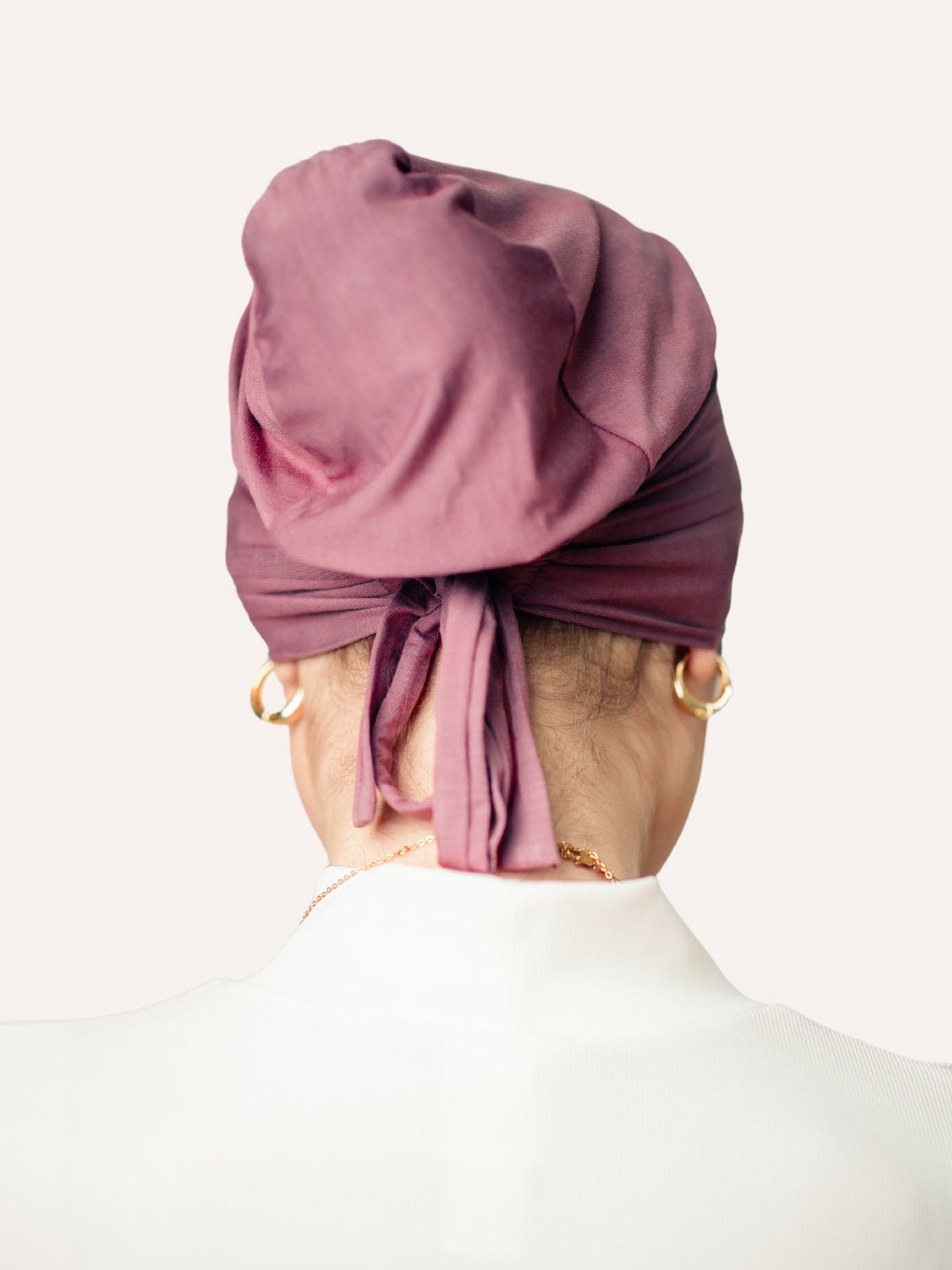 Bamboo Clip - On Hijab Undercap Plum - LuxHijabs