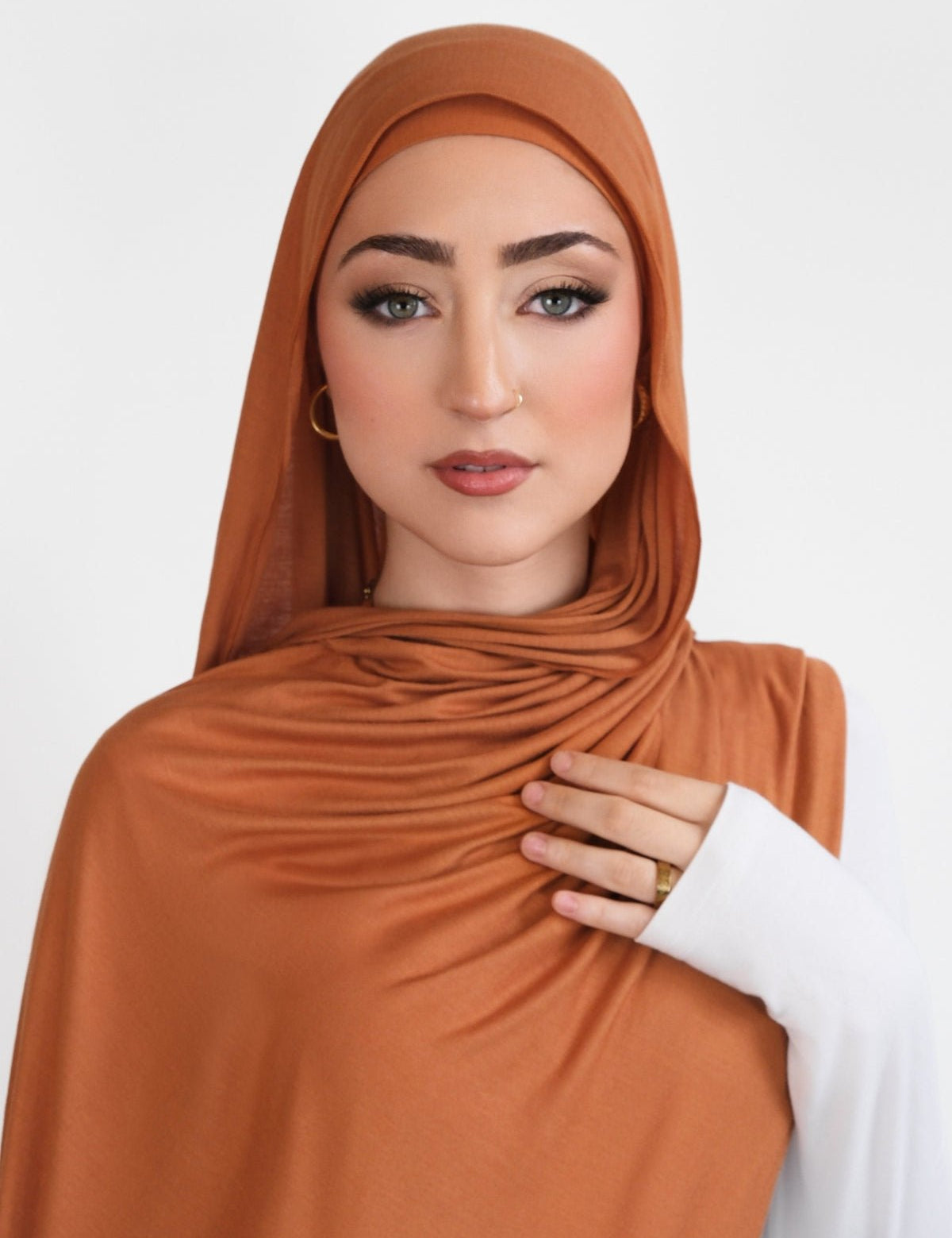 Bamboo Jersey Hijab - Copper - LuxHijabs