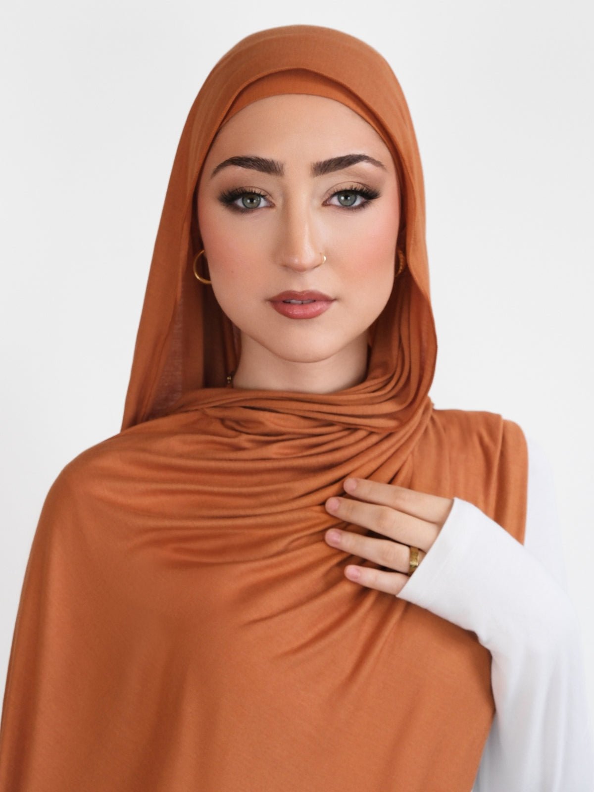 Bamboo Jersey Hijab - Copper - LuxHijabs