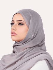 Bamboo Modal Hijab - Gunmetal - LuxHijabs