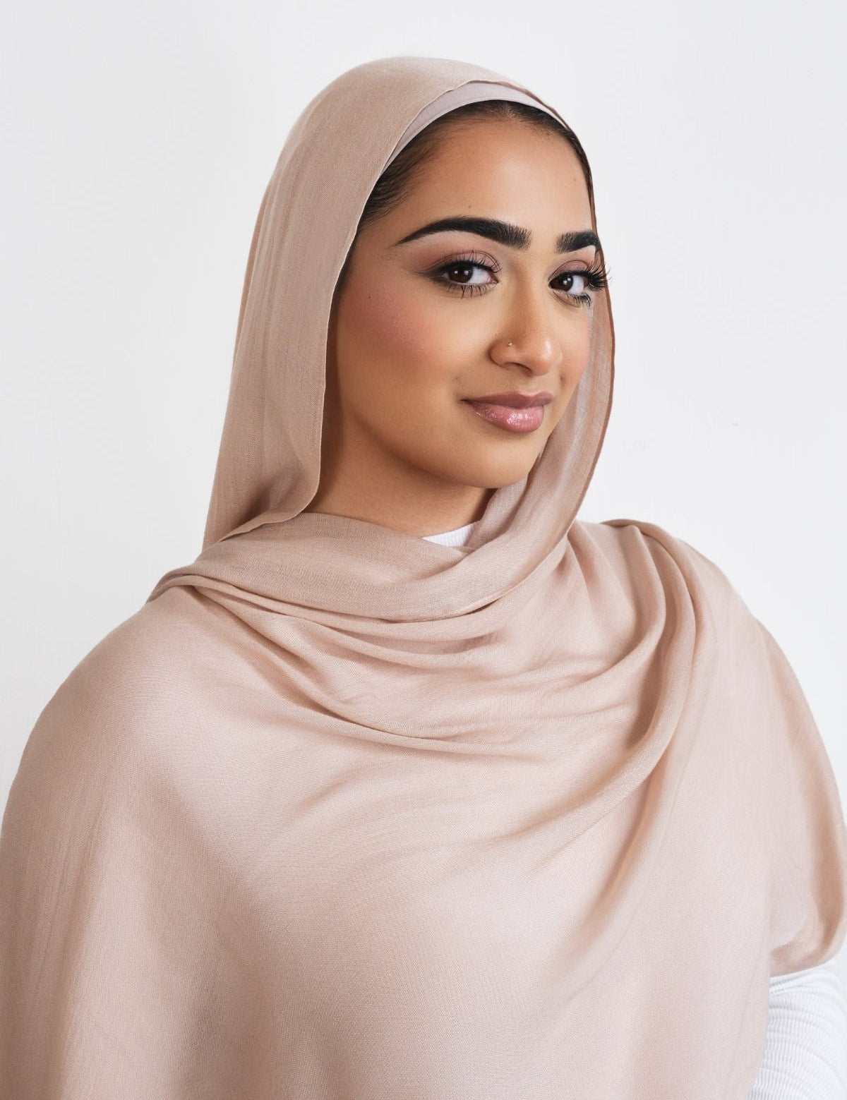 Bamboo Modal Hijab - Pearl - LuxHijabs