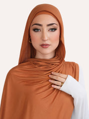 Bamboo Jersey Hijab - Copper