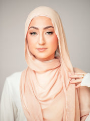 Matching Modal Undercap & Hijab - Rose Quartz - LuxHijabs