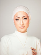 Matching Modal Undercap & Hijab - Rose Quartz - LuxHijabs