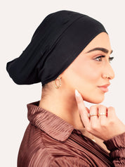 Tube Bamboo Clip - On Hijab Undercap Black - LuxHijabs