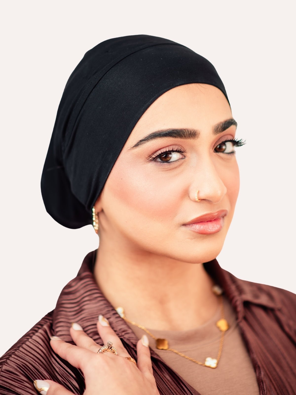 Tube Bamboo Clip - On Hijab Undercap Black - LuxHijabs