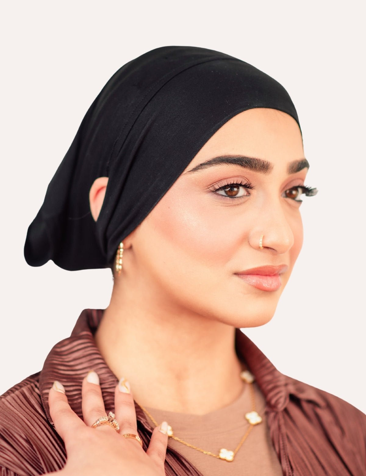 Tube Bamboo Clip - On Hijab Undercap Black - LuxHijabs