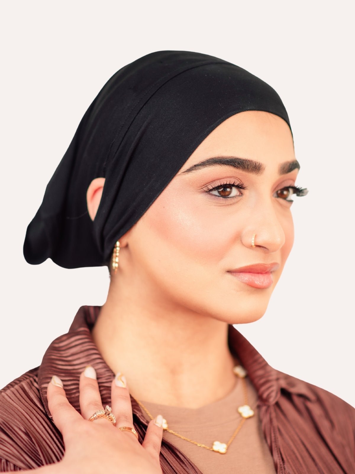 Tube Bamboo Clip - On Hijab Undercap Black - LuxHijabs