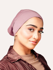 Tube Bamboo Clip - On Hijab Undercap Plum - LuxHijabs