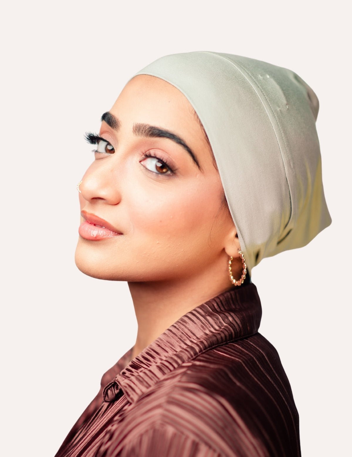 Tube Bamboo Clip - On Hijab Undercap Sage - LuxHijabs