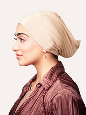 Tube Bamboo Clip - On Hijab Undercap Taupe - LuxHijabs