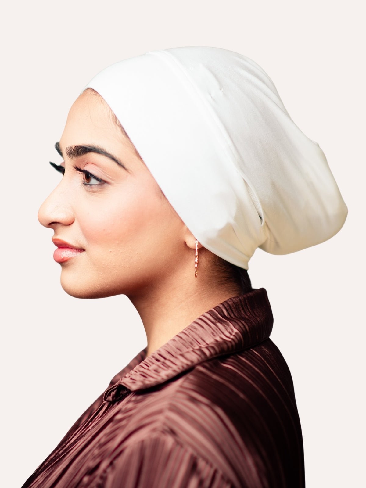 Tube Bamboo Clip - On Hijab Undercap White - LuxHijabs