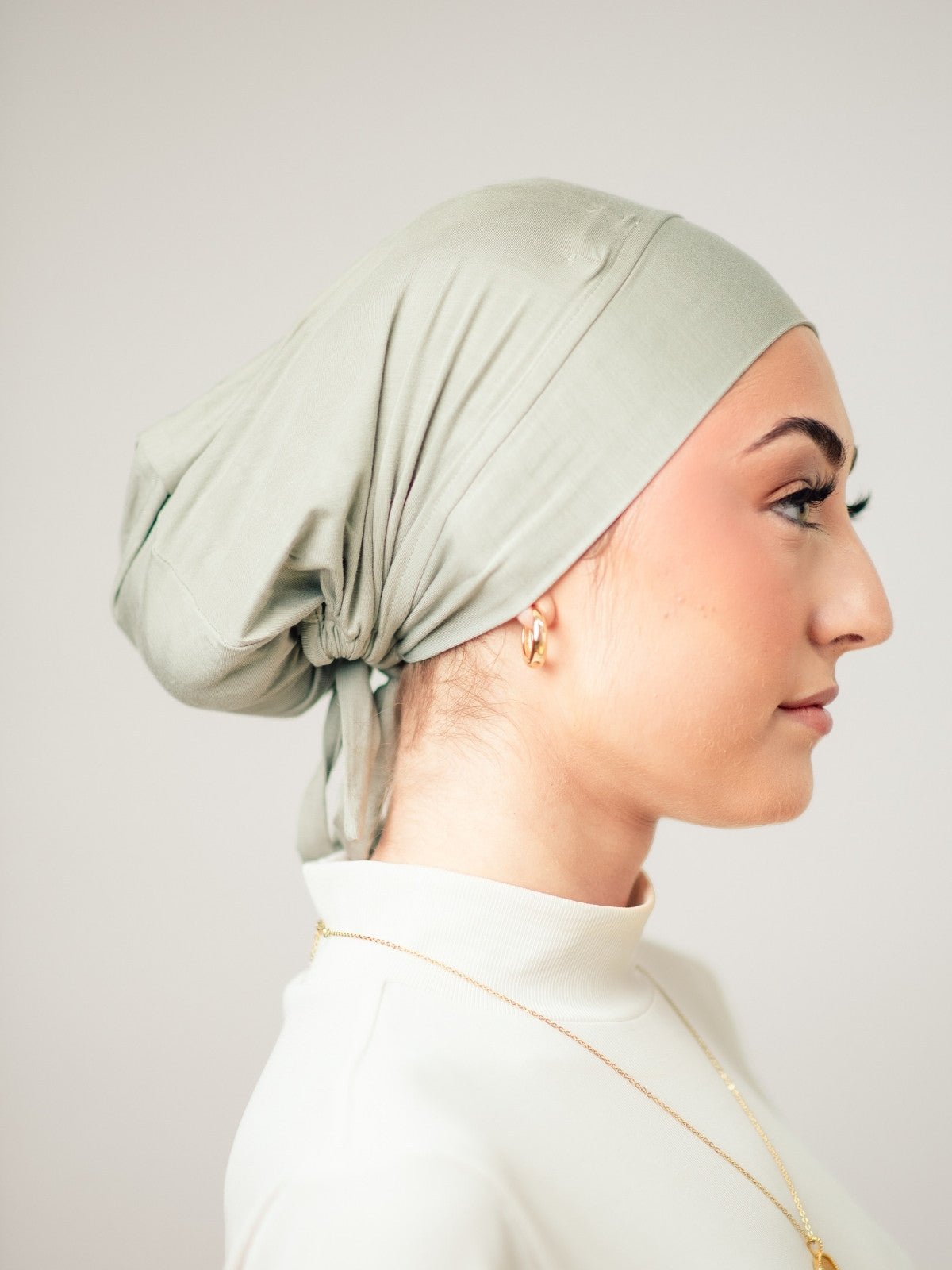 Bamboo Clip-On Hijab Undercap Sage - LuxHijabs