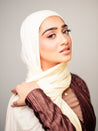 Bamboo Jersey Hijab - Cream - LuxHijabs