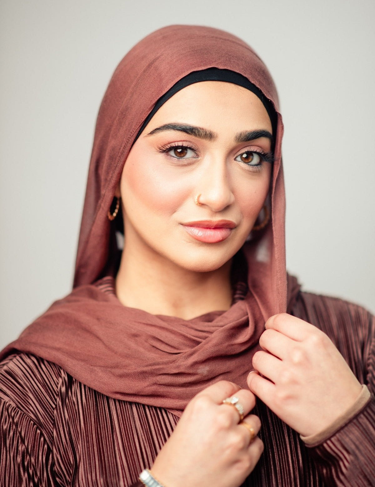 Bamboo Modal Hijab - Bronzite - LuxHijabs