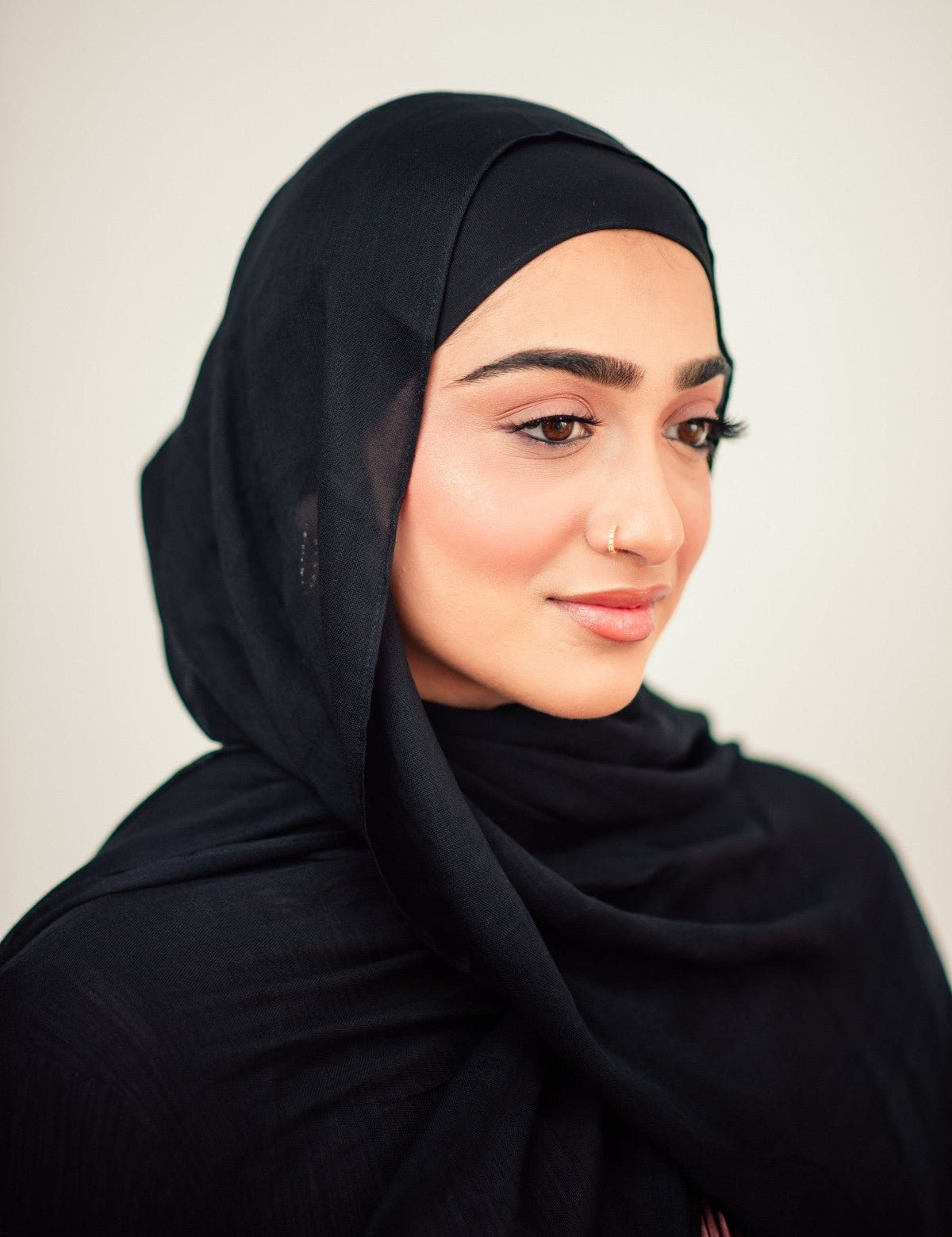 Bamboo Modal Hijab - Onyx - LuxHijabs