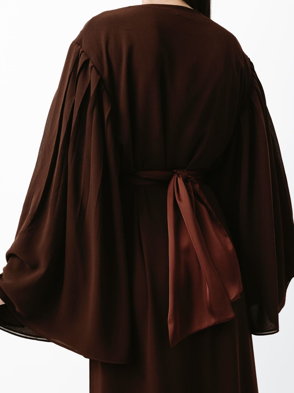 Laila Open Abaya Set - Brown - LuxHijabs