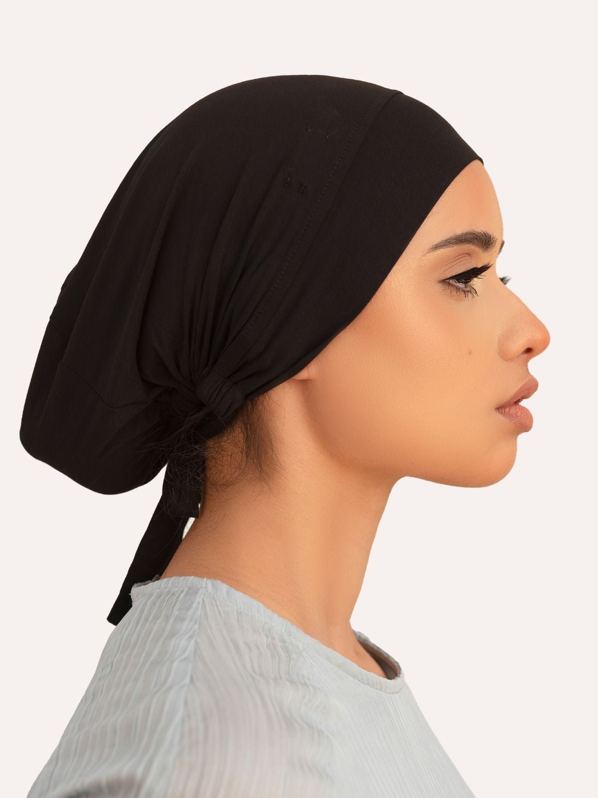 Set 4 Undercap Hijab Donna - Copricapo In Cotone Traspirante Con Chiusura Regolabile | Bianco, Nero, Cammello, Kaki - Foto 8