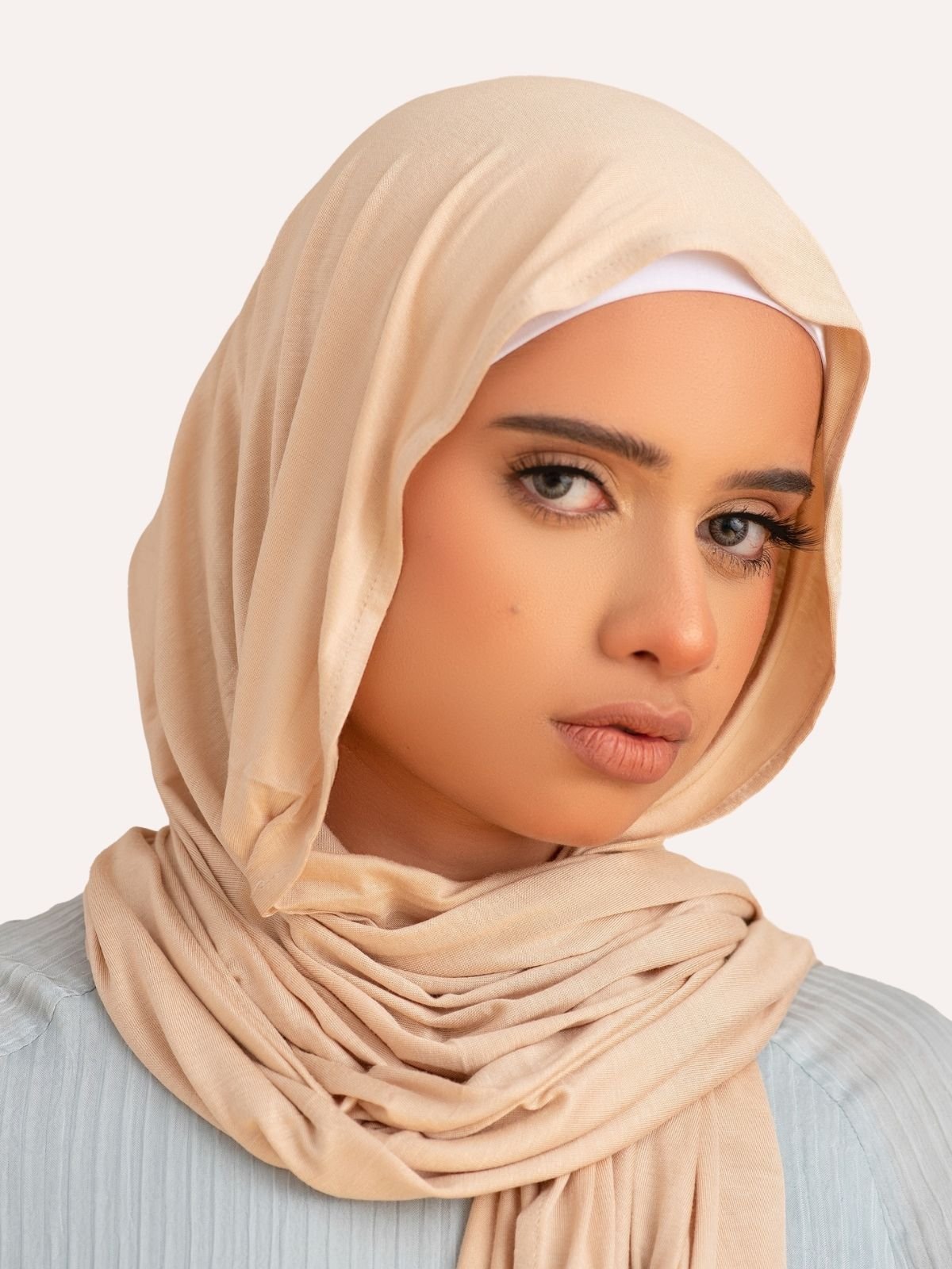 Luxe Jersey Hijab - Latte - LuxHijabs
