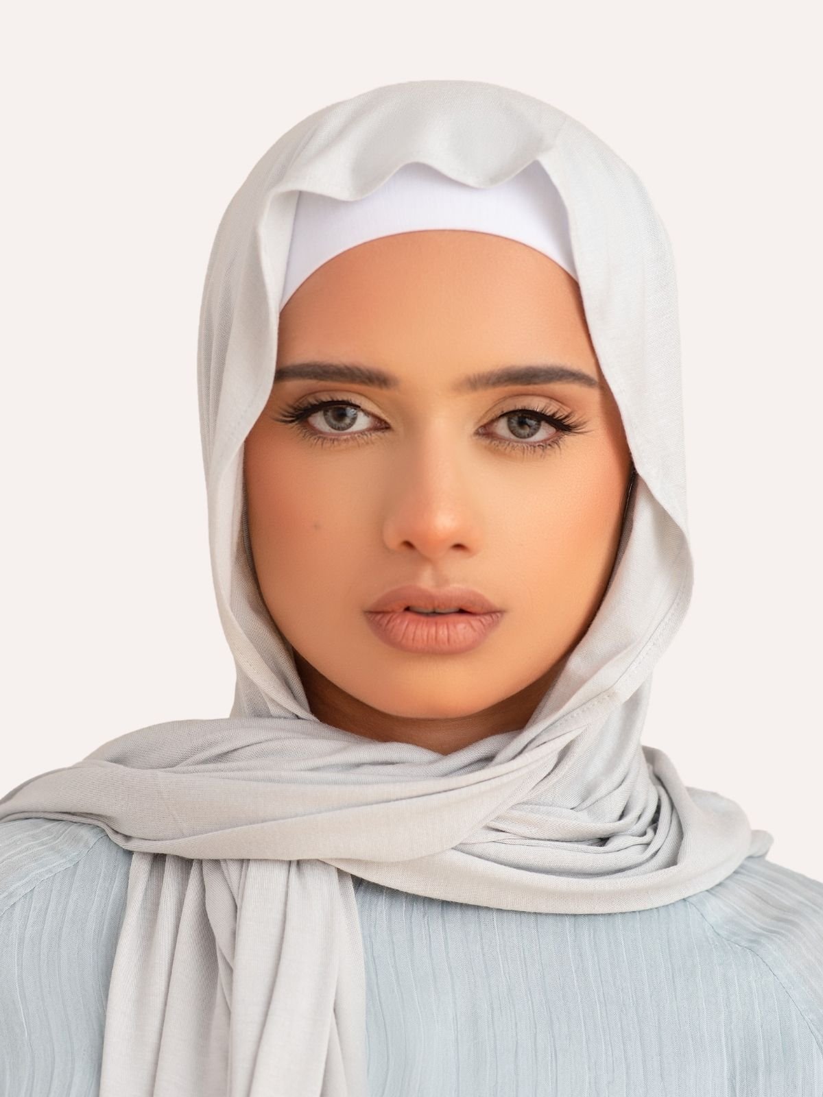 Luxe Jersey Hijab - Light Grey - LuxHijabs