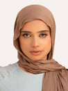 Luxe Jersey Hijab - Mocha - LuxHijabs