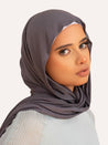 Luxe Jersey Hijab - Silver - LuxHijabs