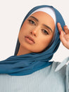 Premium Chiffon Hijab - Cerulean - LuxHijabs