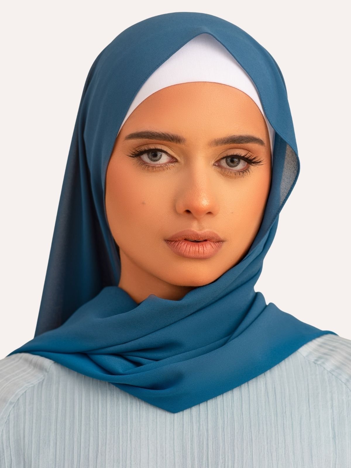 Premium Chiffon Hijab - Cerulean - LuxHijabs