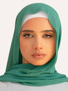 Premium Chiffon Hijab - Emerald - LuxHijabs