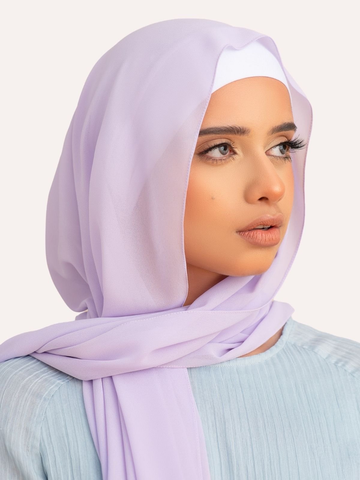 Premium Chiffon Hijab - Misty Lilac
