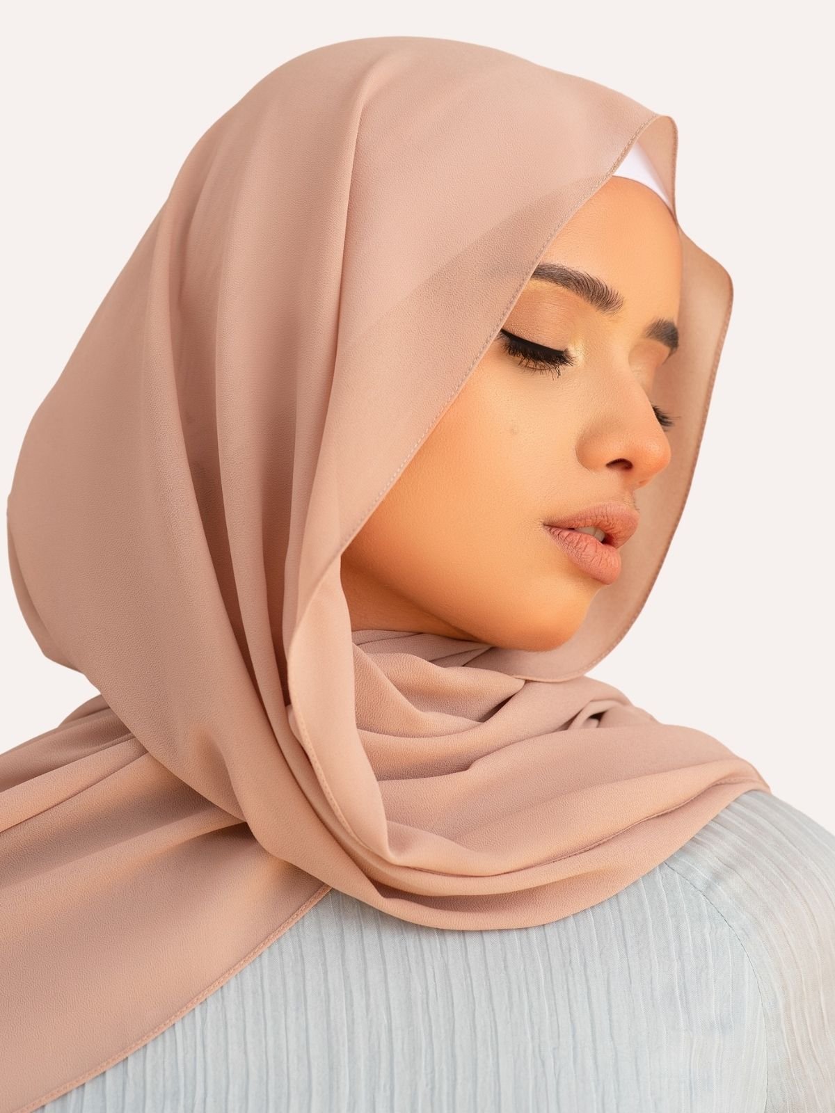 Premium Chiffon Hijab - Sand - LuxHijabs