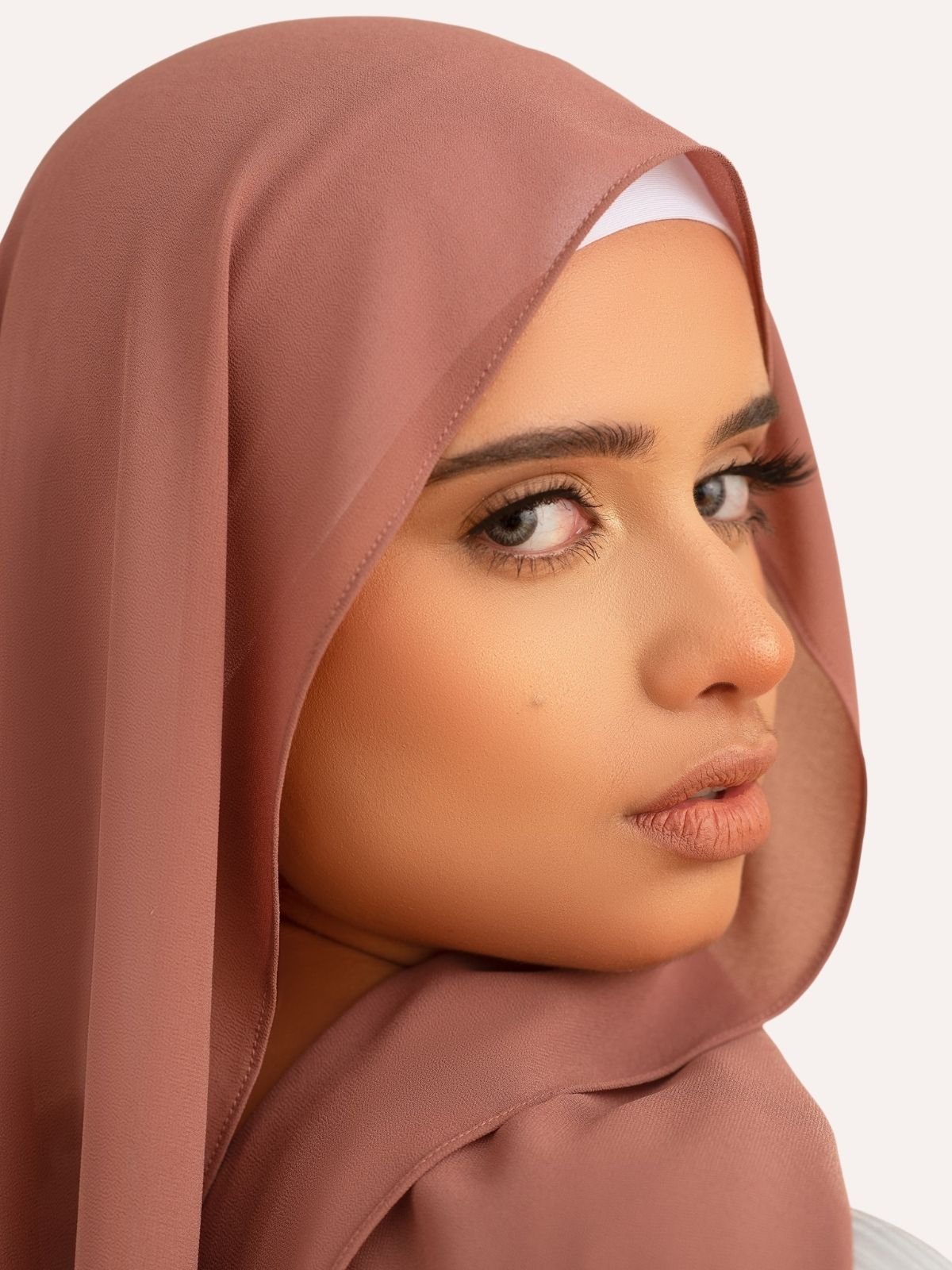 Premium Chiffon Hijab - Shitake - LuxHijabs