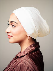 Tube Bamboo Clip-On Hijab Undercap White - LuxHijabs